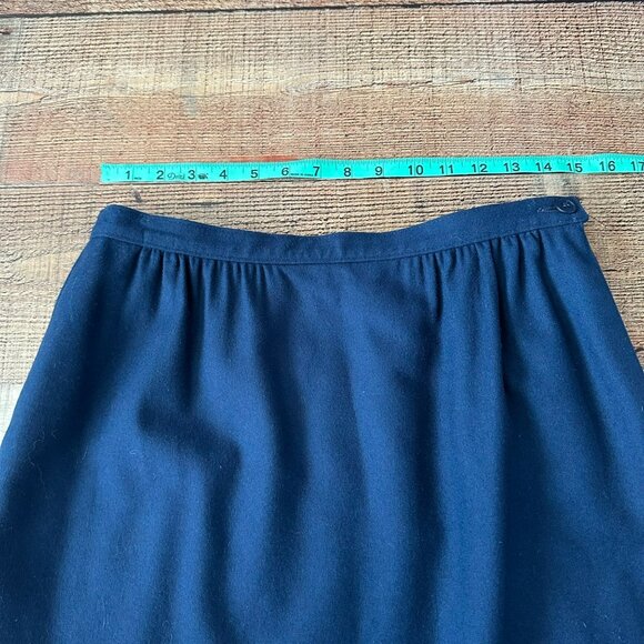 Pendleton Womens Navy Blue Wool Skirt Size 14 Made In USA Vintage Mid-Length - Picture 3 of 6